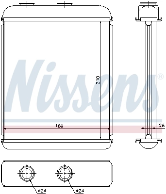 Радіатор обігрівача Nissens 72662