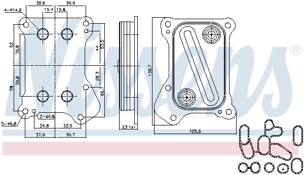 Радіатор масляний Nissens 90700 ціна, від 39.34 USD