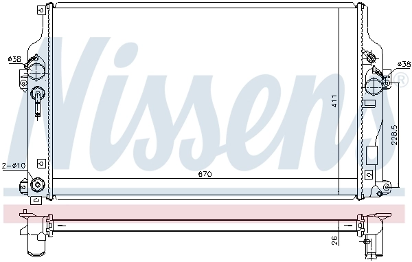 Радіатор охолодження Nissens 646865