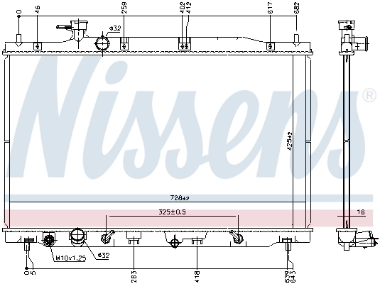 Радіатор 681406 Nissens