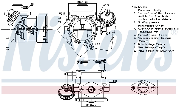 Клапан EGR рециркуляції газів Nissens 98297