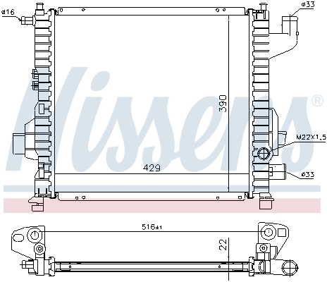 Радіатор охолодження Nissens 63835A