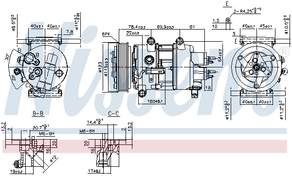 89201 Nissens Компресор холодоагенту