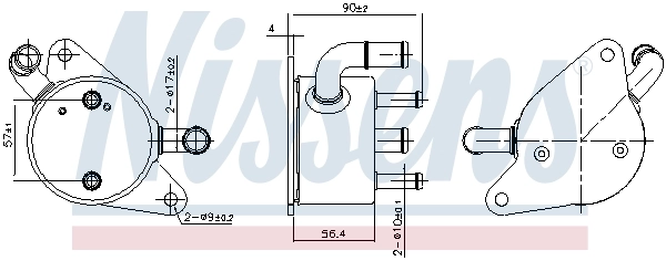 Радіатор охолодження, АКПП Nissens 91284