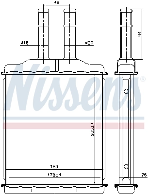 Радіатор обігрівача Nissens 76505