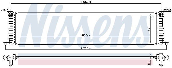 Радіатор охолодження Nissens 606454