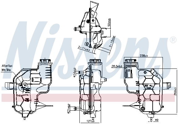 Бачок системи охолодження 996180 Nissens