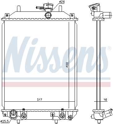 Радіатор охолодження Nissens 61739