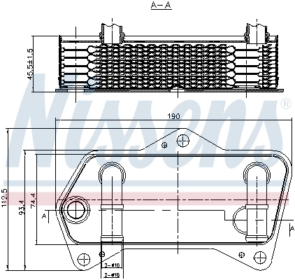 Радіатор охолодження, АКПП Nissens 90653