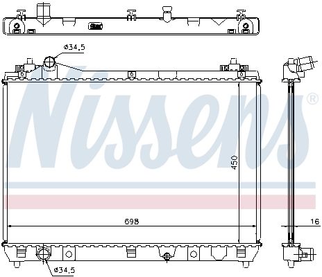 Радіатор охолодження Nissens 64200