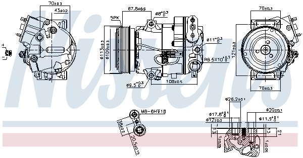 890266 Nissens Компресор холодоагенту