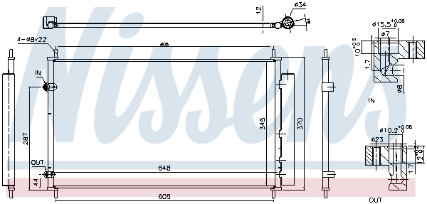 Радіатор охолодження кондиціонера Nissens 940804