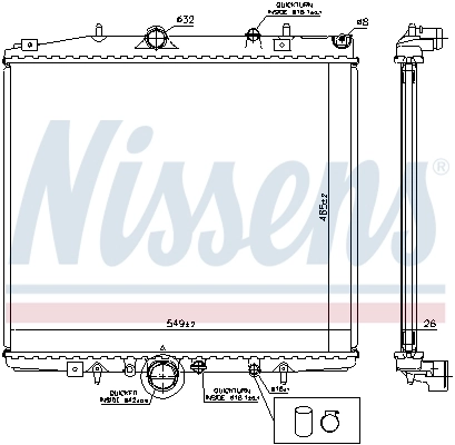 Радіатор охолодження Nissens 63695A