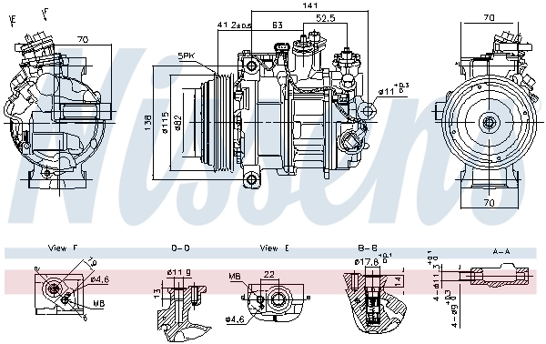 Компресор кондиціонера PXC141749 Sanden