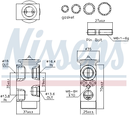 Клапан TRV, кондиціонера Nissens 999222