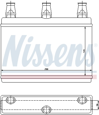 Радіатор обігрівача Nissens 70522