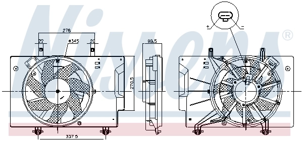 Купити HMPC1B18C607AG Hmpx Дифузор радіатора охолодження, в зборі з двигуном і крильчаткою