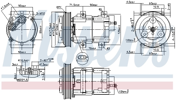 89190 Nissens Компресор холодоагенту