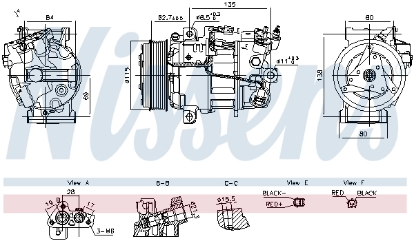 Компресор системи кондиціювання NRF 320024 ціна, від 282.73 USD