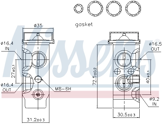 Клапан TRV, кондиціонера Nissens 999261