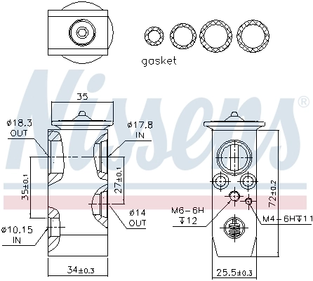 Клапан TRV, кондиціонера Nissens 999279