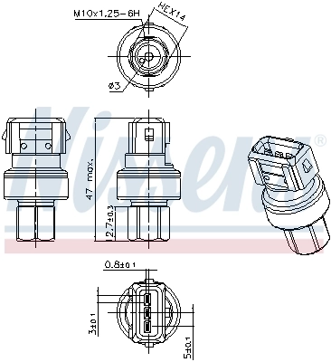Клапан тиску кондиціонера Nissens 301068