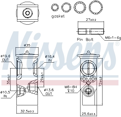 Клапан TRV, кондиціонера 5002KZ2 Polcar