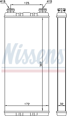 Радіатор обігрівача Nissens 72055