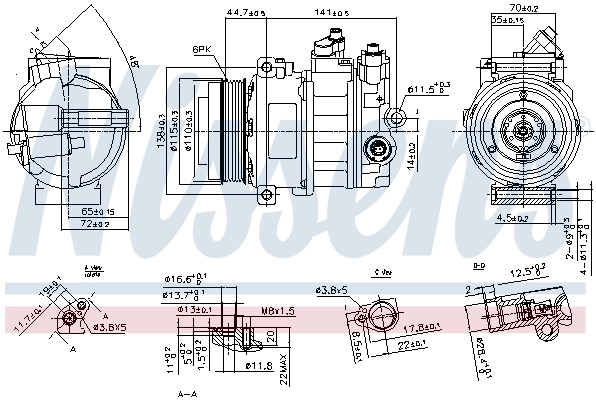 890304 Nissens Компресор холодоагенту