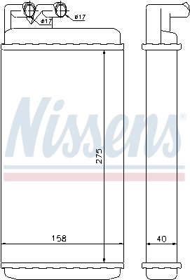 Радіатор обігрівача Nissens 70220
