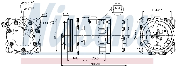 Насос кондиціонера Nissens 89195