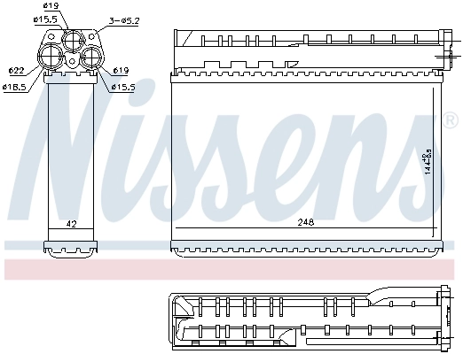 70512 Nissens Радіатор опалювача салону
