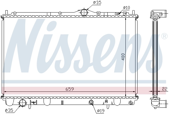 Радіатор охолодження Nissens 65543A