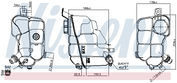 Бачок розширювальний Nissens 996257