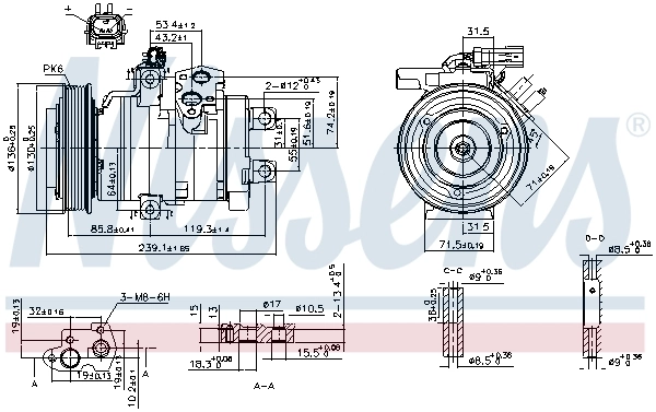 890162 Nissens Компресор холодоагенту