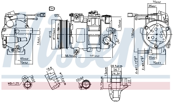 890620 Nissens Компресор холодоагенту