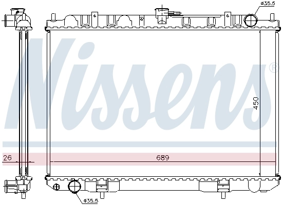 Радіатор охолодження Nissens 68703A