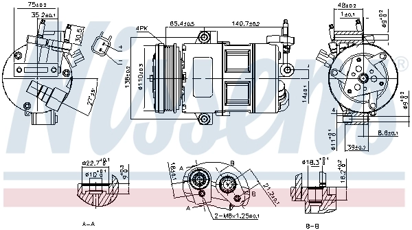 890639 Nissens Компресор холодоагенту