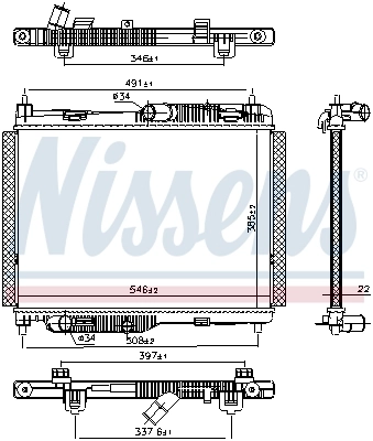 Радіатор охолодження Nissens 606662