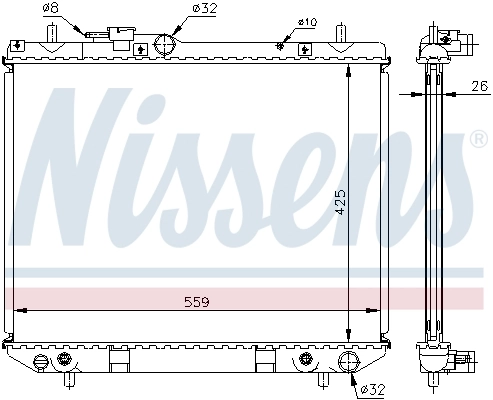 Радіатор охолодження Nissens 61741A