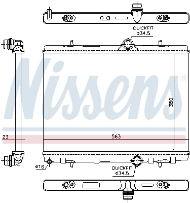 Радіатор 636043 Nissens