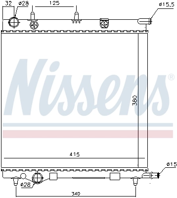 Радіатор охолодження Nissens 61284