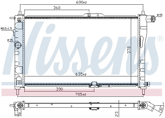 Радіатор охолодження Nissens 61651A