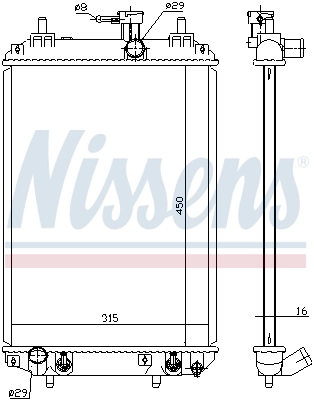 Радіатор охолодження Nissens 617547