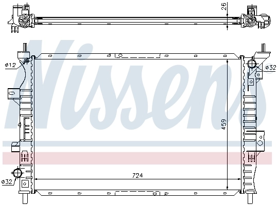 Радіатор охолодження Nissens 62357