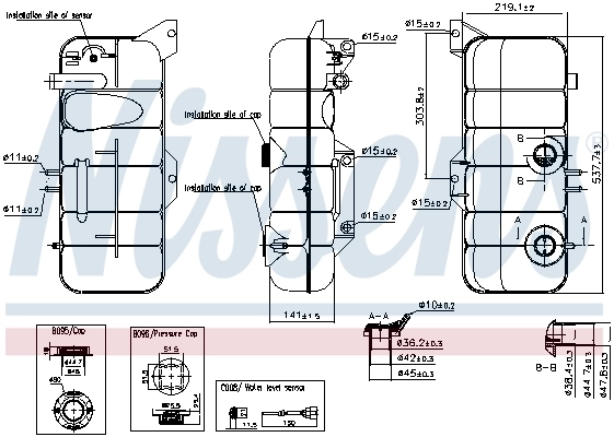 Бачок системи охолодження двигуна розширювальний NRF NRF455028 ціна, від 99.40 USD
