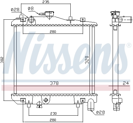 Радіатор 62505 Nissens