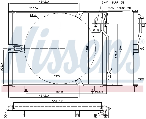 Конденсатор кондиціонера Nissens 94158 ціна, від 107.51 USD