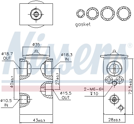 Клапан TRV, кондиціонера Nissens 999248
