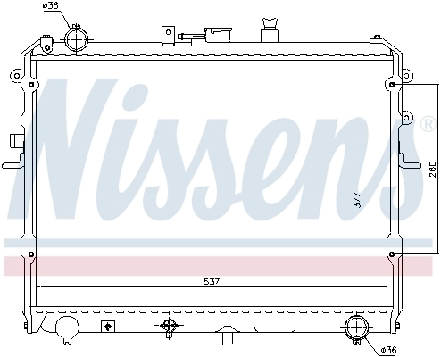 Радіатор охолодження Nissens 62381